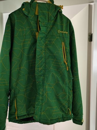Leichte Winterjacke grün/gelb