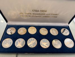 12mal 999er silber 200 jahre schweizer luftfart 180 gramm