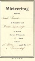 Mietvertrag Bassersdorf 1951