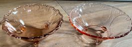 2 x vintage Schüssel Glasschüssel Schale Glasschale