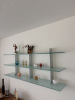 Wandregal Glas silberfarbig 3 Bretter guter Zustand