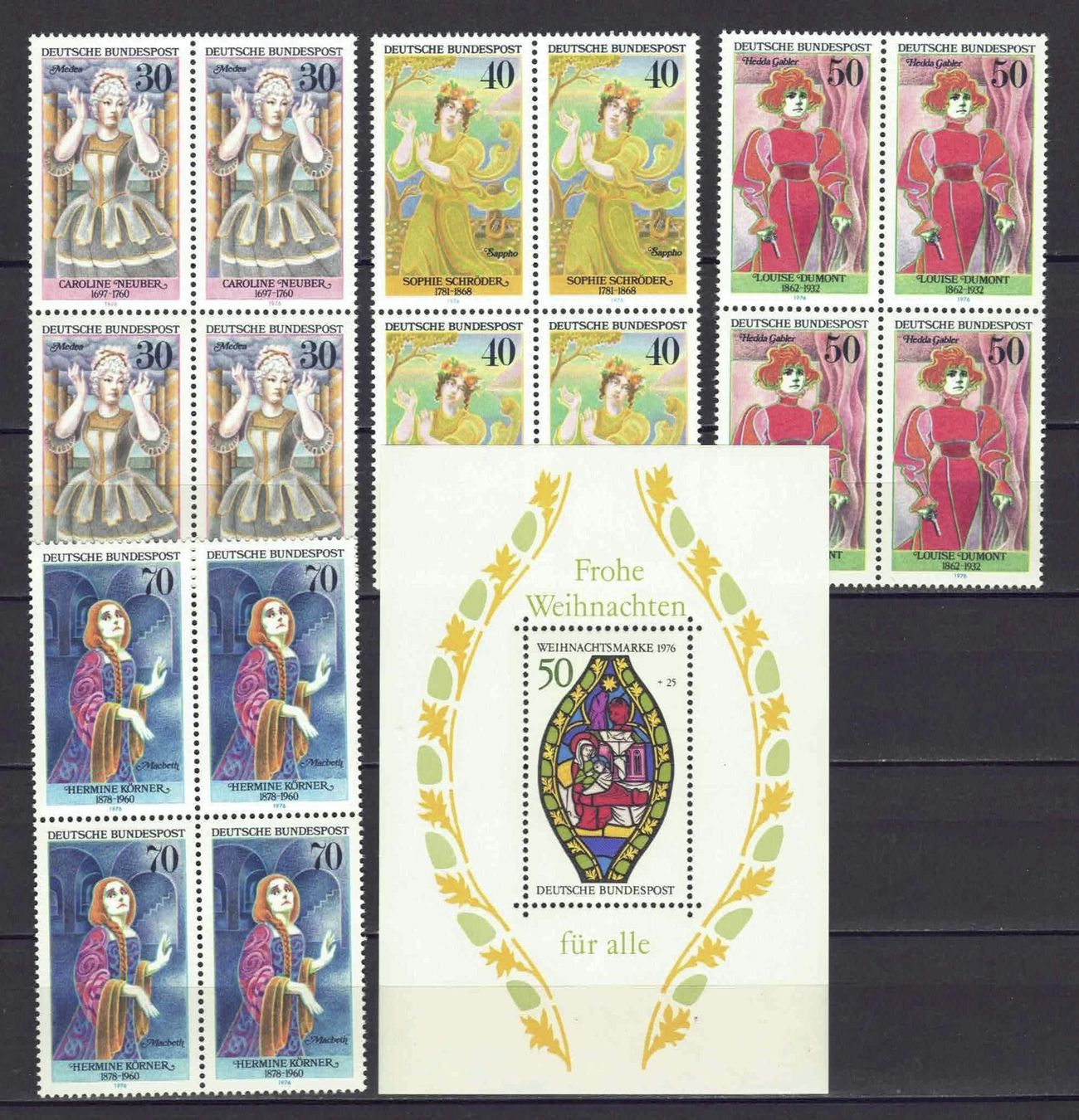 Tutti i francobolli: BRD 1976 Serie 4er-Blocks, postfrisch** – Usato da Basel venduto da Pfefferschootte 2