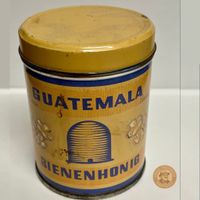 Blechdose «Guatemala 🐝 Bienenhonig» Vintage, Selten