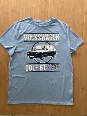 VW Golf GTI '76 T-Shirt, hellblau, Grösse XL Top Zustand