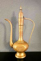 Grosse Aftaba Messingkanne 37cm Vintage Dallah