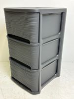Schubladenbox Kommode mit 3 Schubladen Kunststoff Grau
