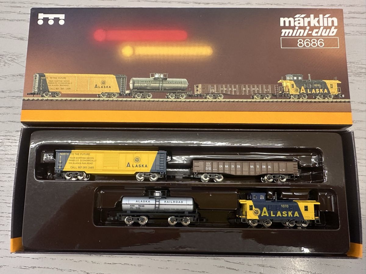 Märklin Modellini di ferrovie: Märklin 8686 Alaska Güterwagenset – Usato da Lupsingen venduto da New-Haven 2