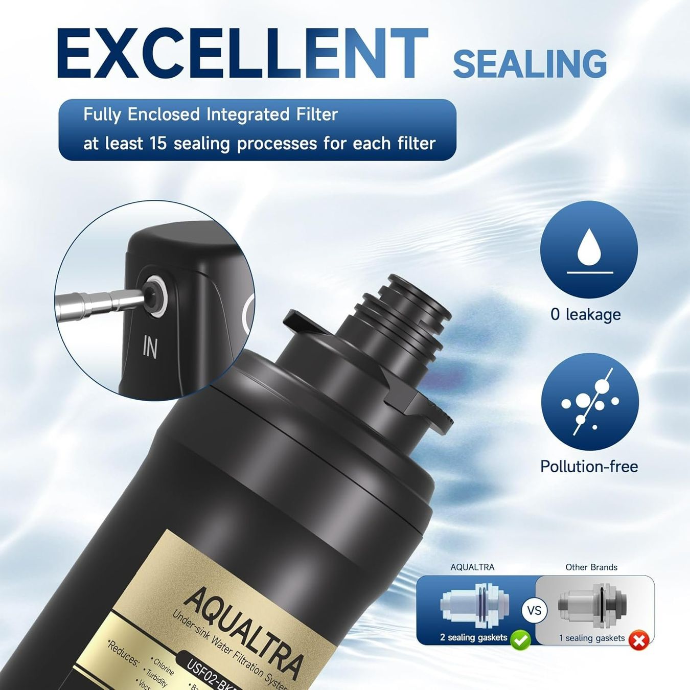 Sanitari: AQUALTRA Untertisch Wasserfilter mit Hahn – Nuovo e nell'imballaggio originale da Suhr venduto da SchnapperCH 6