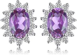 925 Sterling Silber Ohrringe ‪‪‪Amethyst