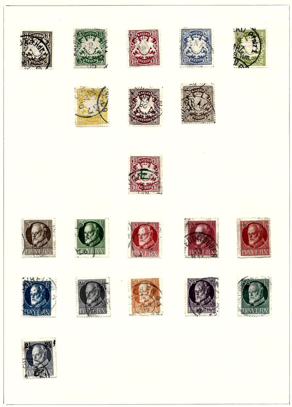 Alle Briefmarken: Lot Bayern – Gebraucht aus Fislisbach von Zigzag12