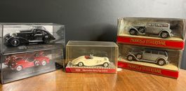 5× Mercedes-Benz Oldtimer Modelle 1:43 – Klassiker 1930er