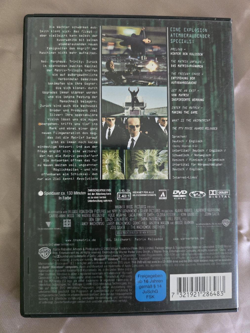 Alle DVDs: DVD's - Matrix reloaded – Gebraucht aus Zug von nic_wlj8 1