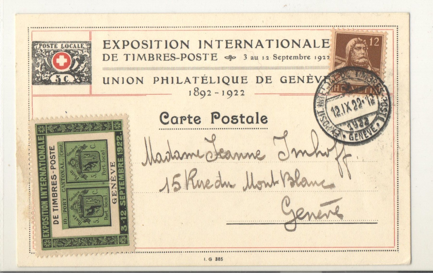 Tous les timbres: Tellbrust – D'occasion à Echichens par Topfila