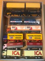 Sammlung 7x LKW+Anhänge mit Schweizer Modellen u.a.2x Saurer