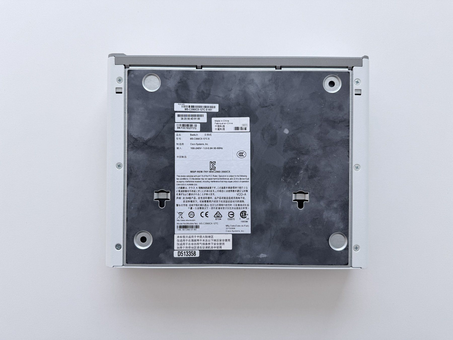 Cisco Hub & Switch: Netzwerk Switch Cisco Catalyst WS-C3560CX-12PD – Usato da Wallisellen venduto da lane.verkauf 2
