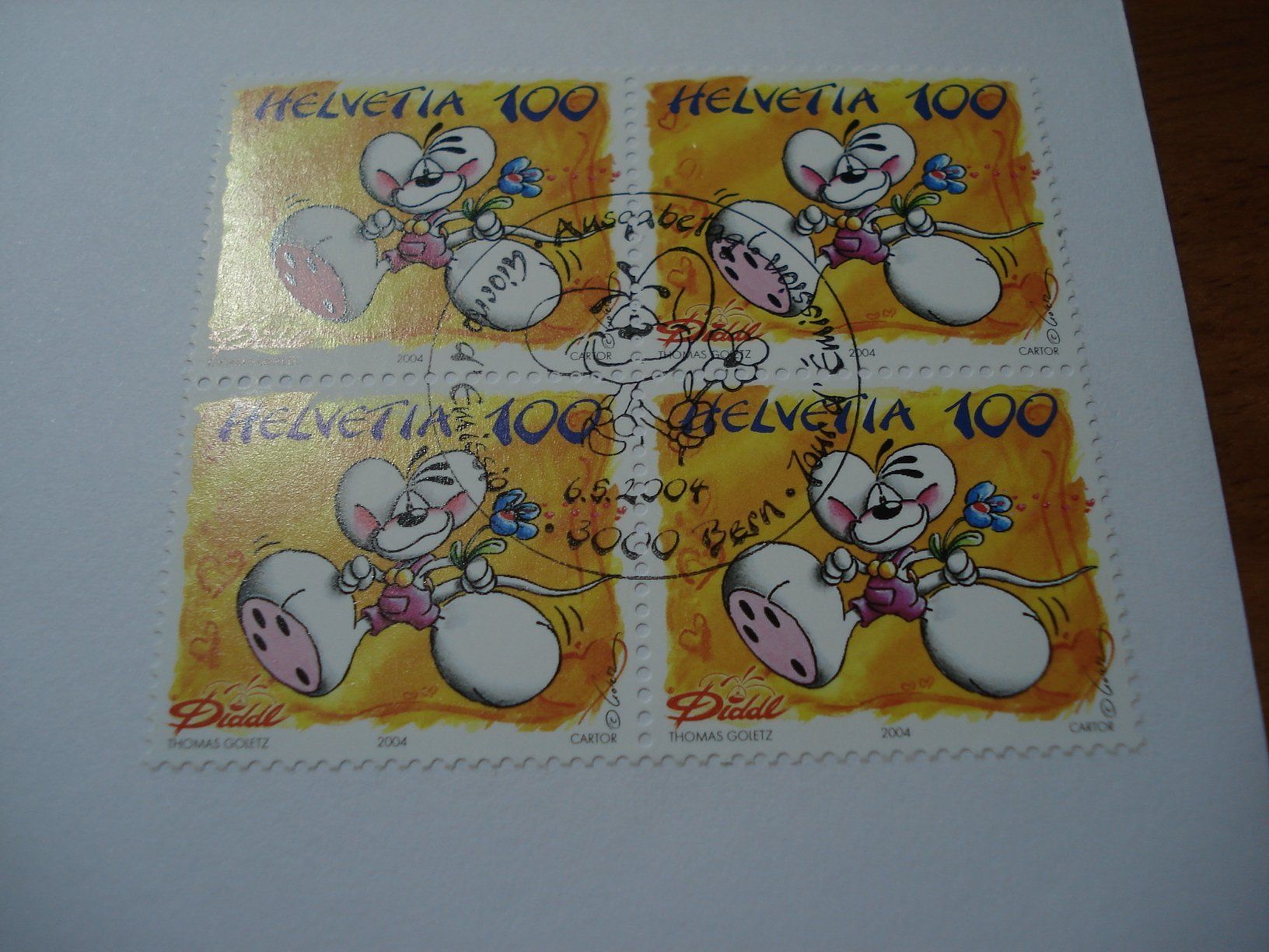 Tous les timbres: Diddl 2004, FDC Satz + 4erblock – D'occasion à Niederwil AG par morostahu