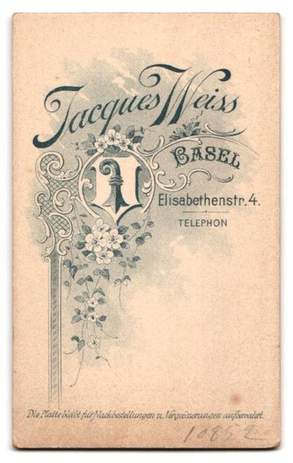 Photos & affiches: Fotografie Jacques Weiss, Basel, Elisabe – D'occasion à Berlin par bartko-reher 1