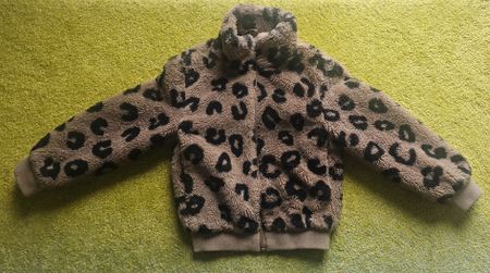H&M Teddyjacke mit Leopardenmuster 122/128 guter Zustand