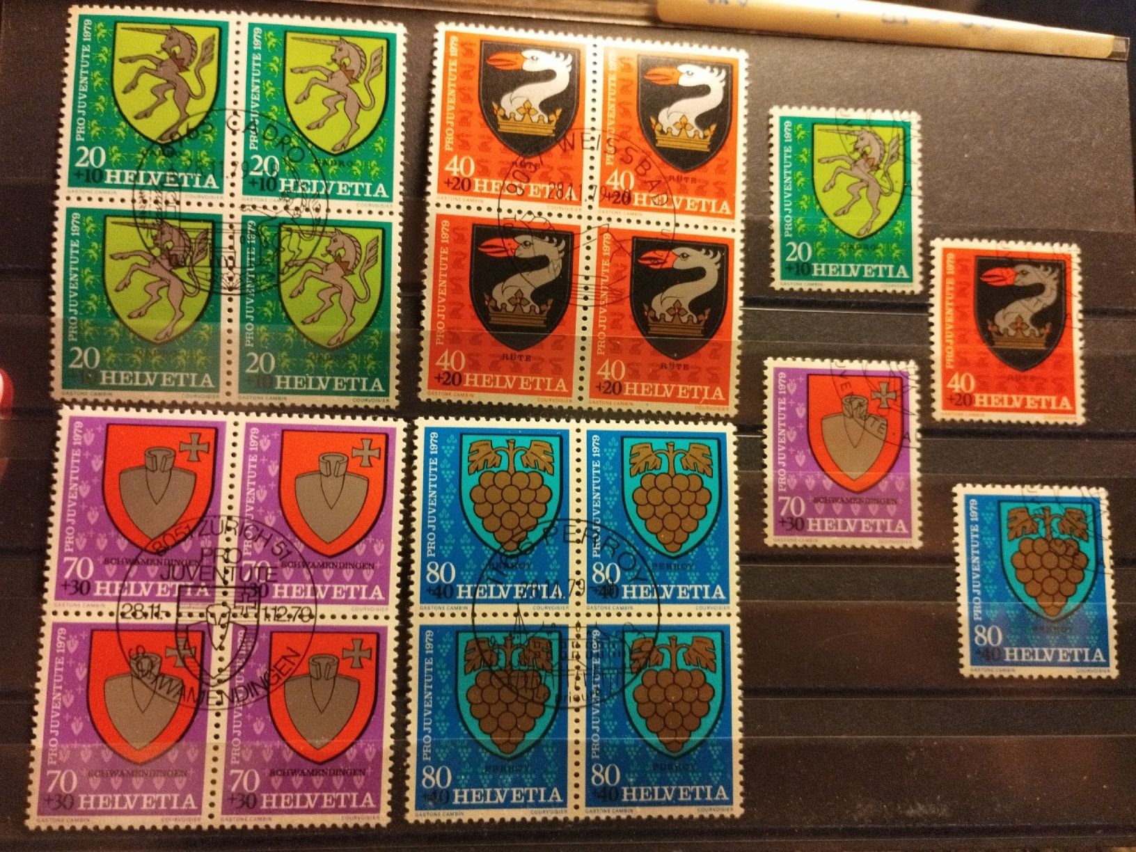 Tutti i francobolli: francobolli pro juventute 1979 quartine e singoli timbrati  – Nuovo (secondo la descrizione) da Vezio venduto da 41181