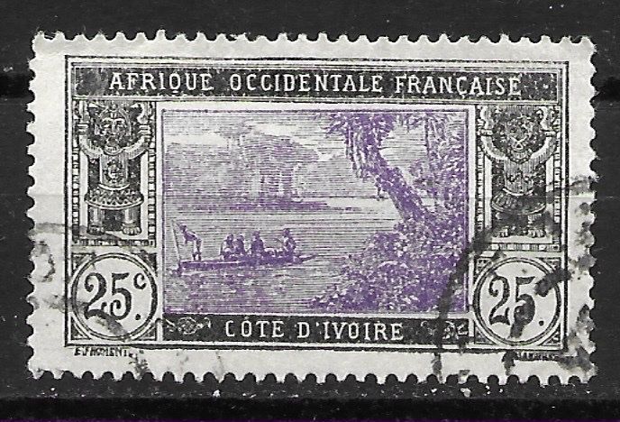 Tutti i francobolli: Elfenbeinküste 1922: Ebrié-Lagune – Usato da Zürich venduto da Rainstamps
