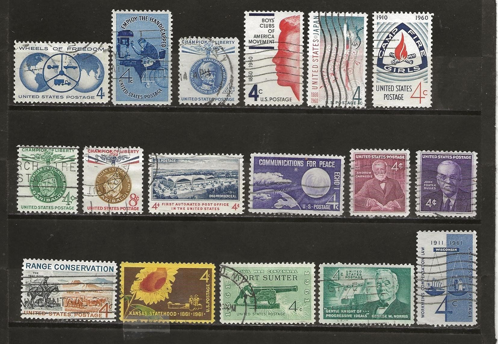 Tous les timbres: USA 1960 ... – D'occasion à Sion par PierreP01 1
