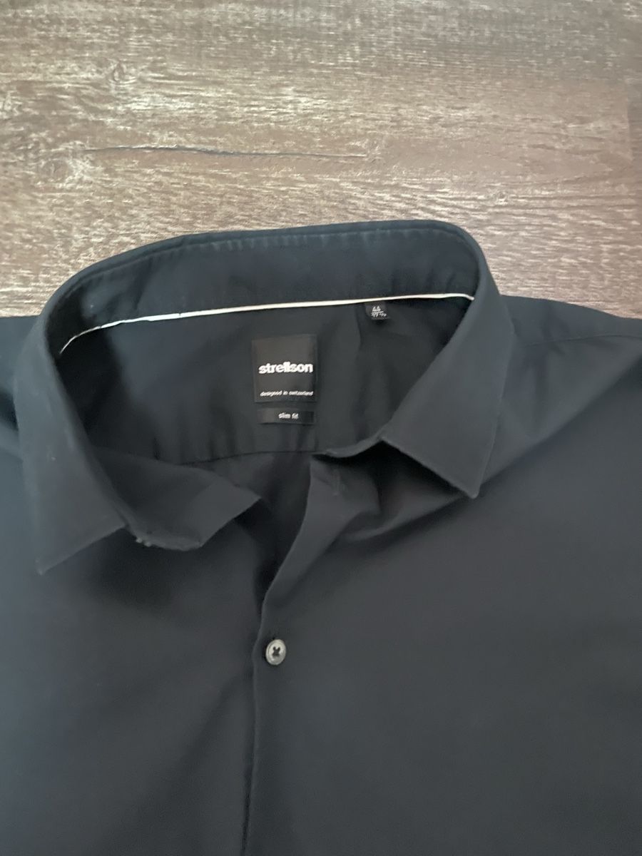 Strellson Camicie: Strellson Hemd, Gr. 44 , Slim fit schwarz ab 7.- – Usato da Ennetaach venduto da Ustraessle 1
