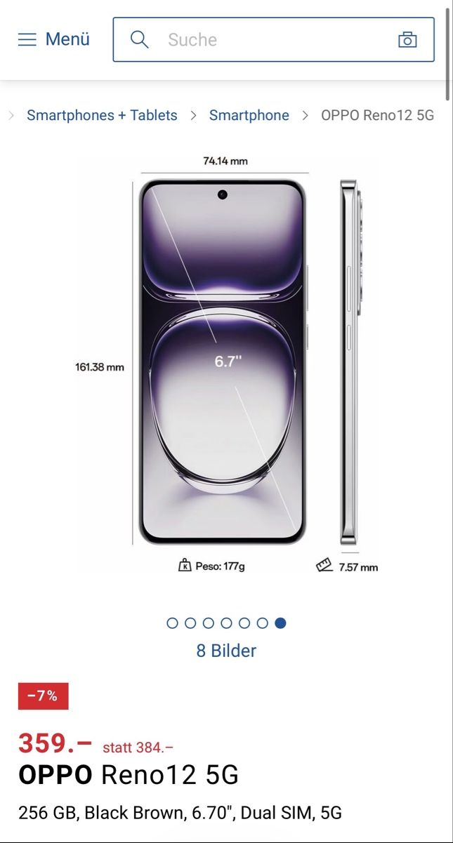 Oppo Telefoni cellulari / Smartphones: OPPO Reno12 5G Handy  – Nuovo e nell'imballaggio originale da Volketswil venduto da ina_pa 4