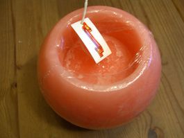 sehr schöne Leucht Kerze, rosa, 1.350 kg Wachs