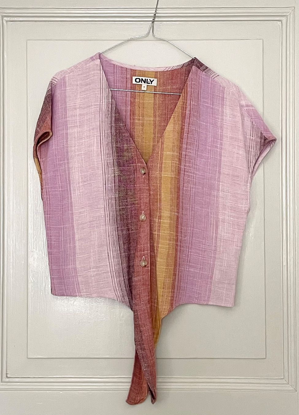 Only Blusen: Camicetta in viscosa e lino – Rosa multicolor estiva – Gebraucht aus Bellinzona von Sveva-Style-Hunter 2