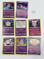 8 Pokemon Karten Clefairy und Clefable Set gemischt 