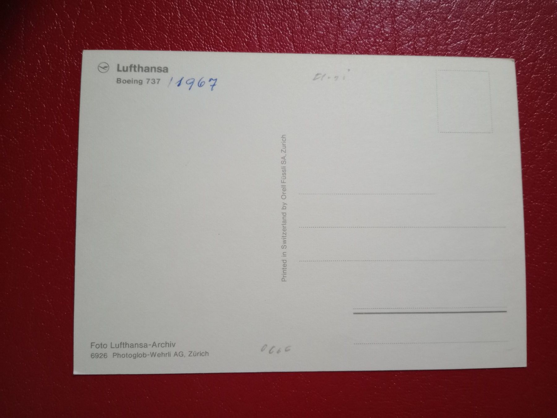 Cartoline postali: AK Flugzeug Lufthansa Boeing 737 – Usato da Küttigen venduto da Melisch1000 1