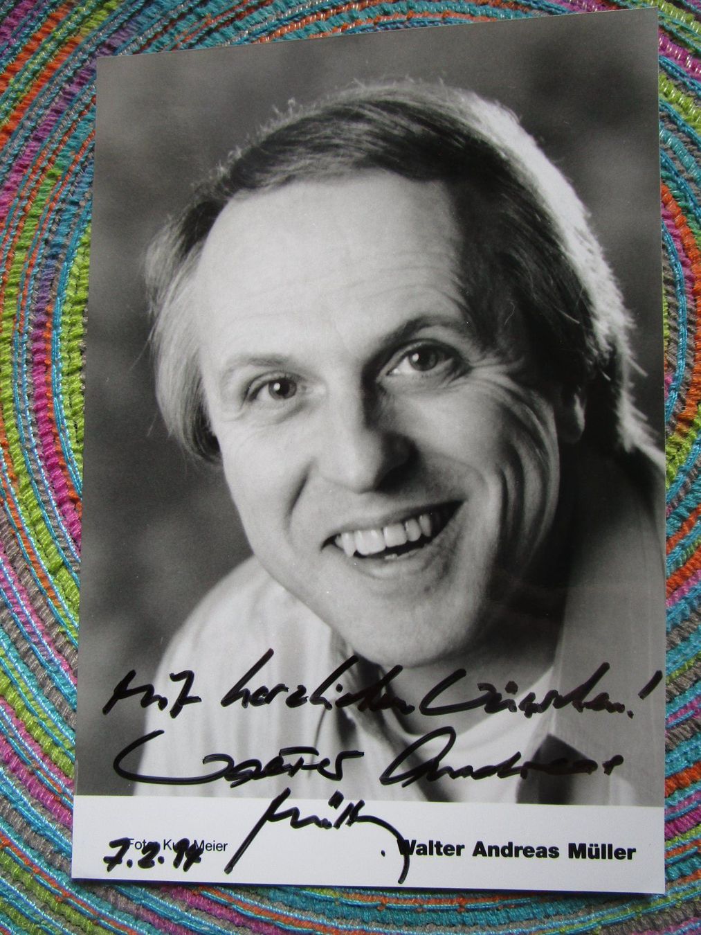 Autografi: WALTER ANDREAS MÜLLER CH SCHAUSPIELER LEGENDE AUTOGRAMMANTIK – Usato da GUTENSWIL venduto da Alpina6