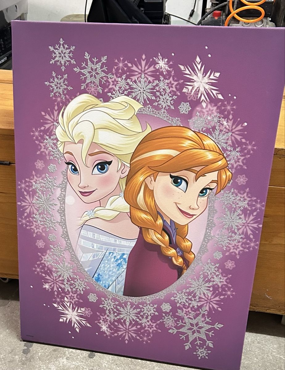Foto & Immagini: Anna und Elsa Bild Leinwand lila – Usato da Oberrüti venduto da SussiundStrolch