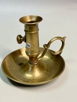 Kerzenleuchter Handleuchter mit Tropfschale Messing