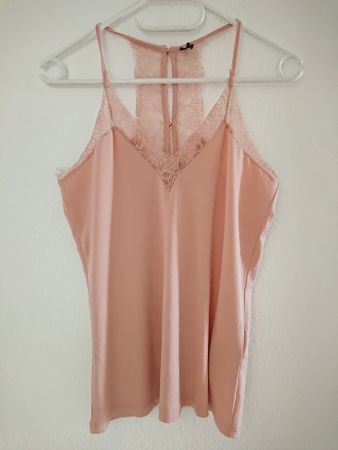 Damen Top Vero Moda Gr. S Puderrosa mit Spitze