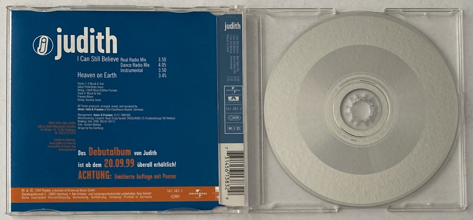 CD: Judith, I Can Still Believe – Usato da Flums venduto da Asquillo 2