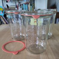 3 Weck Gläser, Sturzglas RR100 inkl. Ersatzring