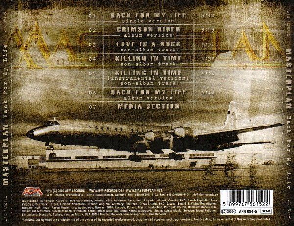 CD: CD/ MASTERPLAN : BACK FOR MY LIFE (2004) ROLAND GRAPOW – Usato da Geuensee venduto da Dougenegger 1