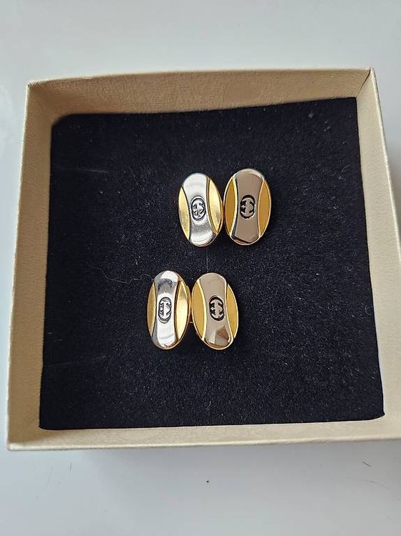 Paire De Boutons De Manchette Vintage Argent - Élégance Rétro