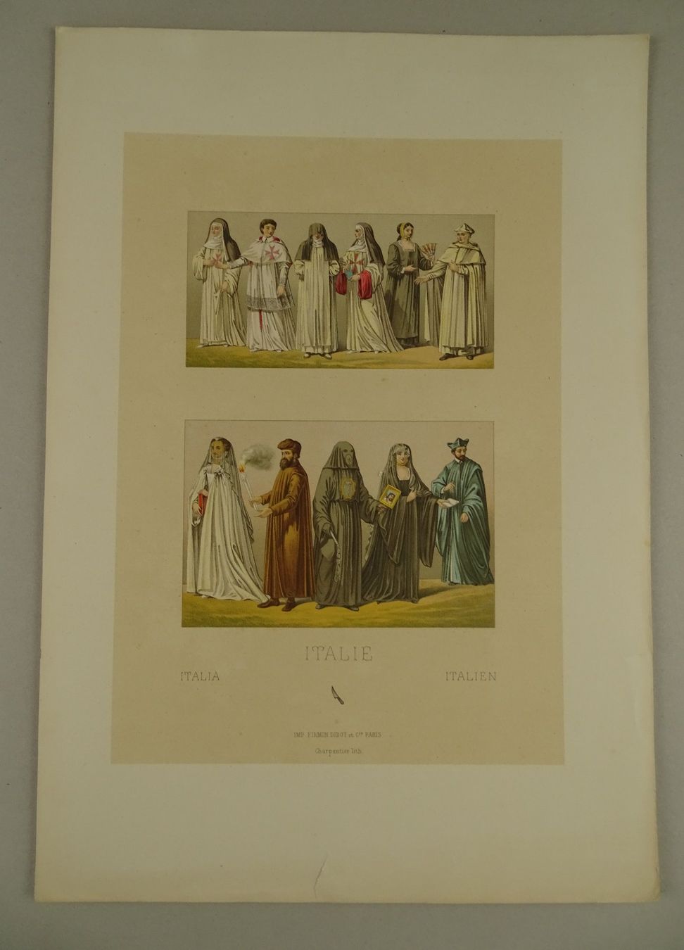 Grafiken & Lithographien: ITALIEN, 8 CHROMOLITHOGRAPHIEN UM 1890 – Gebraucht aus Grüningen von Kartensammler 4
