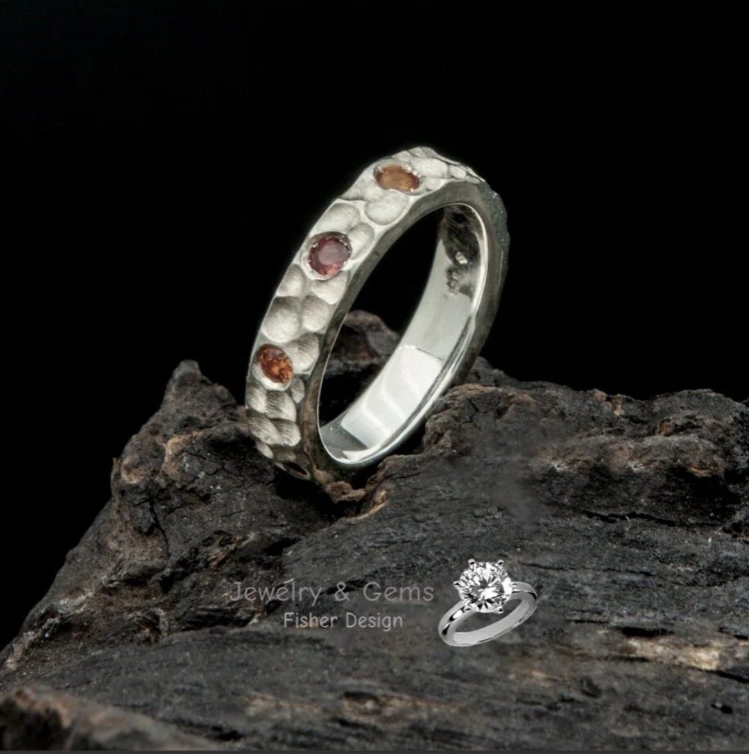 Anelli: Saphire Fancy Ring – Nuovo e nell'imballaggio originale da Zürich venduto da GOS08