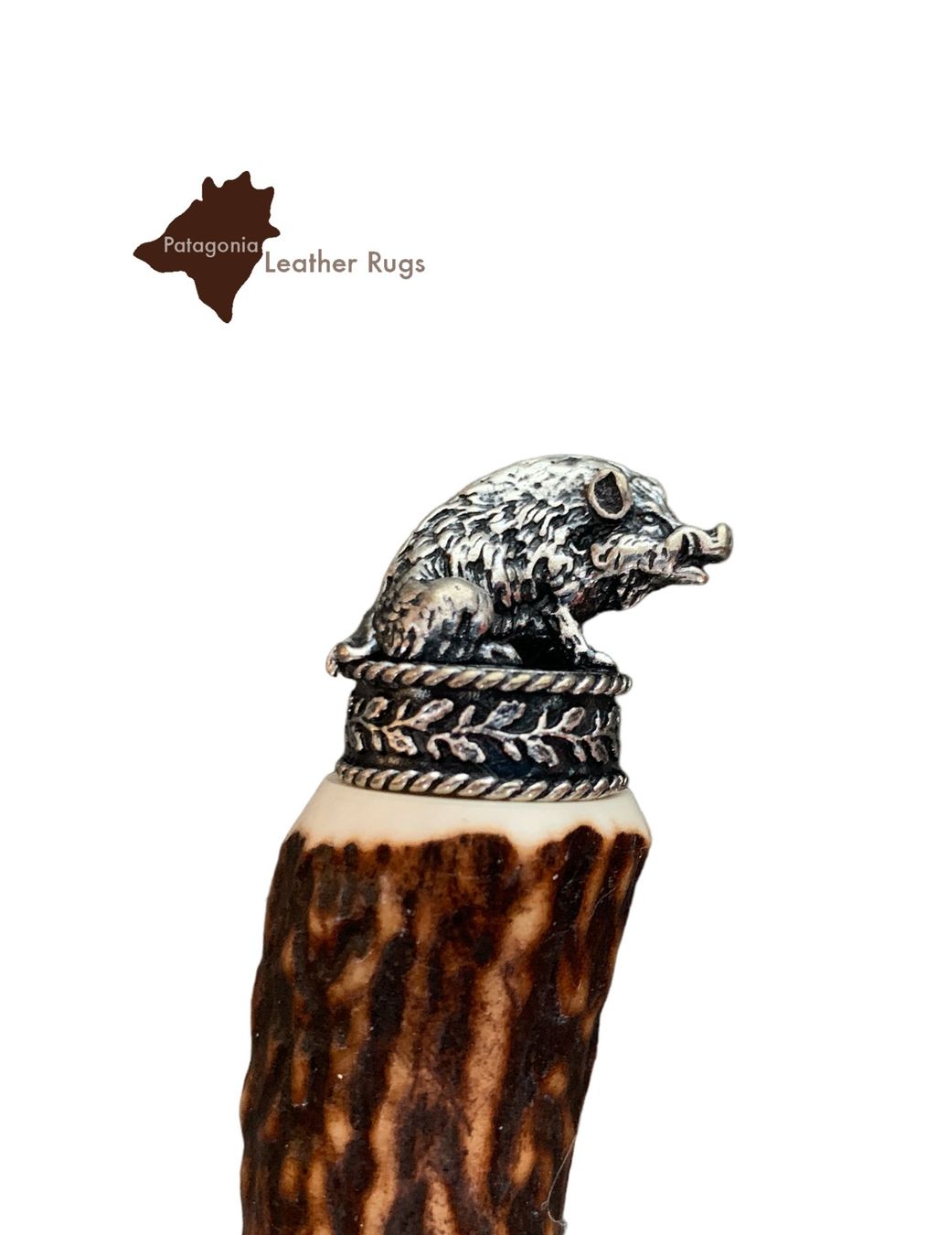 Zubehör: Messer mit Griff aus echtem Hirschhorn und Lederscheide – Neu und originalverpackt aus Arbedo von patagonialeatherrugs 6