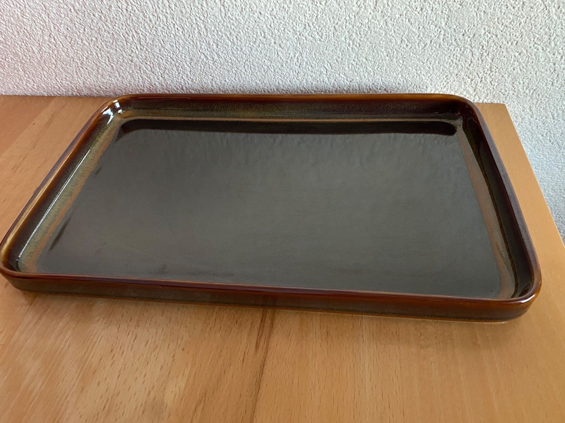 Servierplatten: Grosse flache Ofenform Langenthal Rubin braun glänzend – Gebraucht aus Schwarzenburg von Michellu