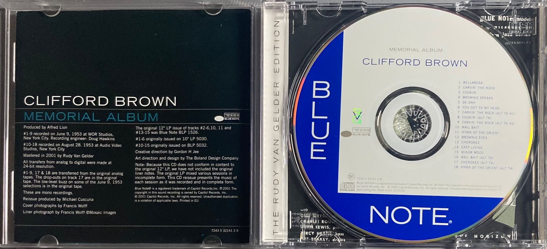 CD: CLIFFORD BROWN - MEMORIAL ALBUM – Usato da Poliez-Pittet venduto da Newtown-Records 2