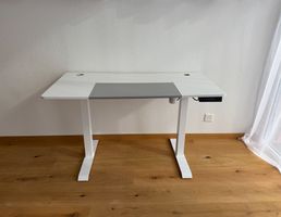 Stehschreibtisch weiss elektrisch höhenverstellbar 120x60cm