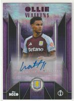 Ollie Watkins Auto /50 Topps Deco 25-26 Aston Villa Numbered