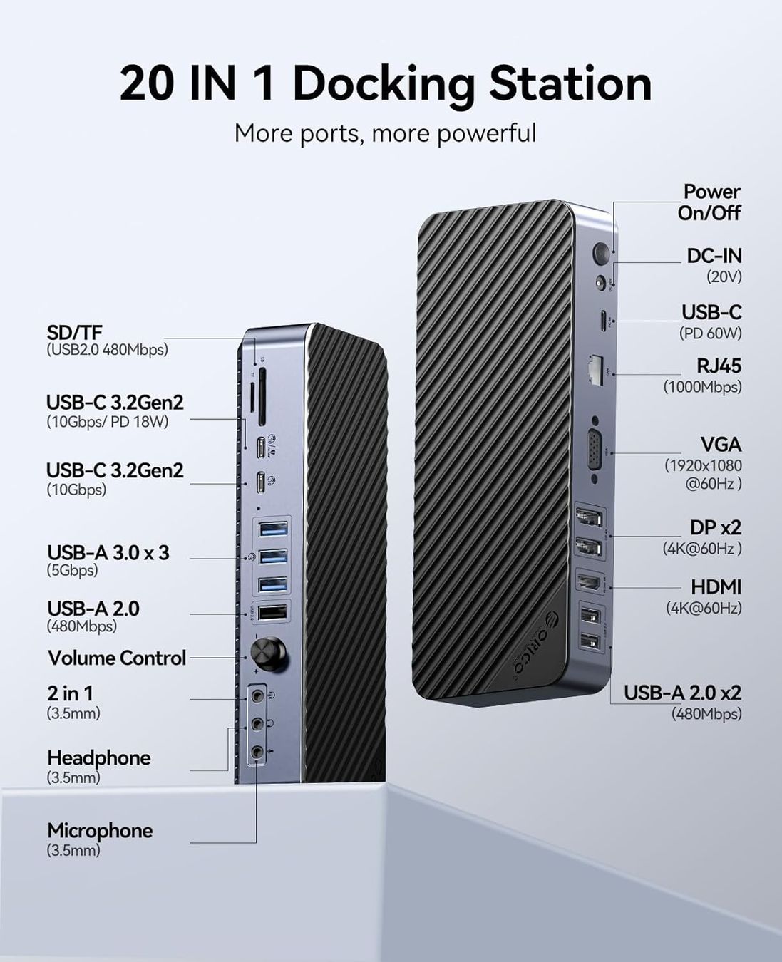 Docking station: Dockingstation with Power Delivery ORICO 20 in 1 – Usato da Bremgarten AG venduto da MrReefaven 1