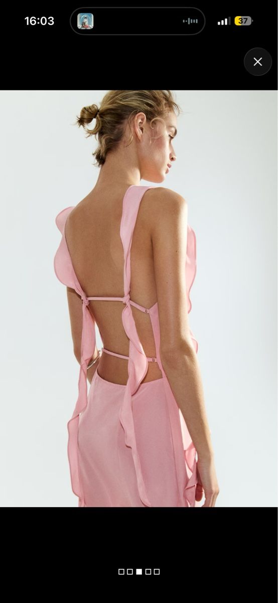 H&M Robes: Damen Kleid rosa Rüschen Grösse M – D'occasion à Zürich par mic_978d 1
