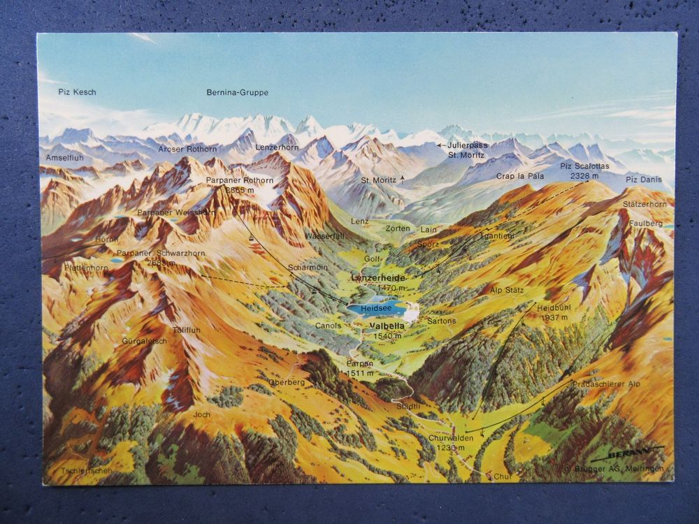 AK LENZERHEIDEVALBELLA VOGELSCHAU BIS BERNINAGRUPPE KLEBER Kaufen