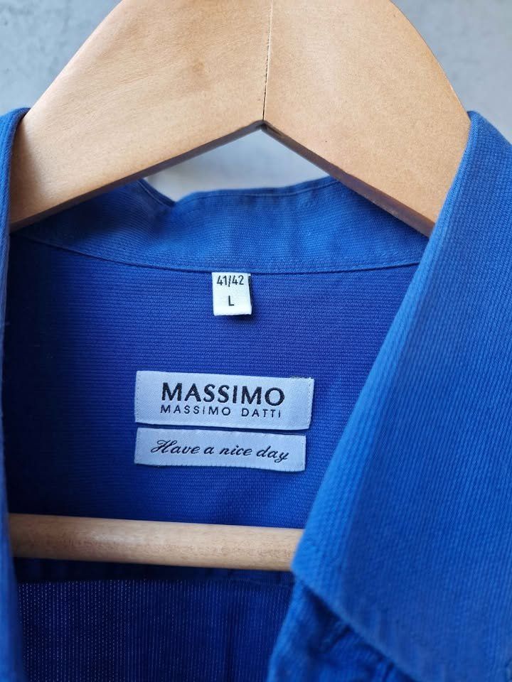 Camicie: Herrenhemd blau Massimo Datti - Grösse L – Usato da Pfeffingen venduto da ani_kl465
